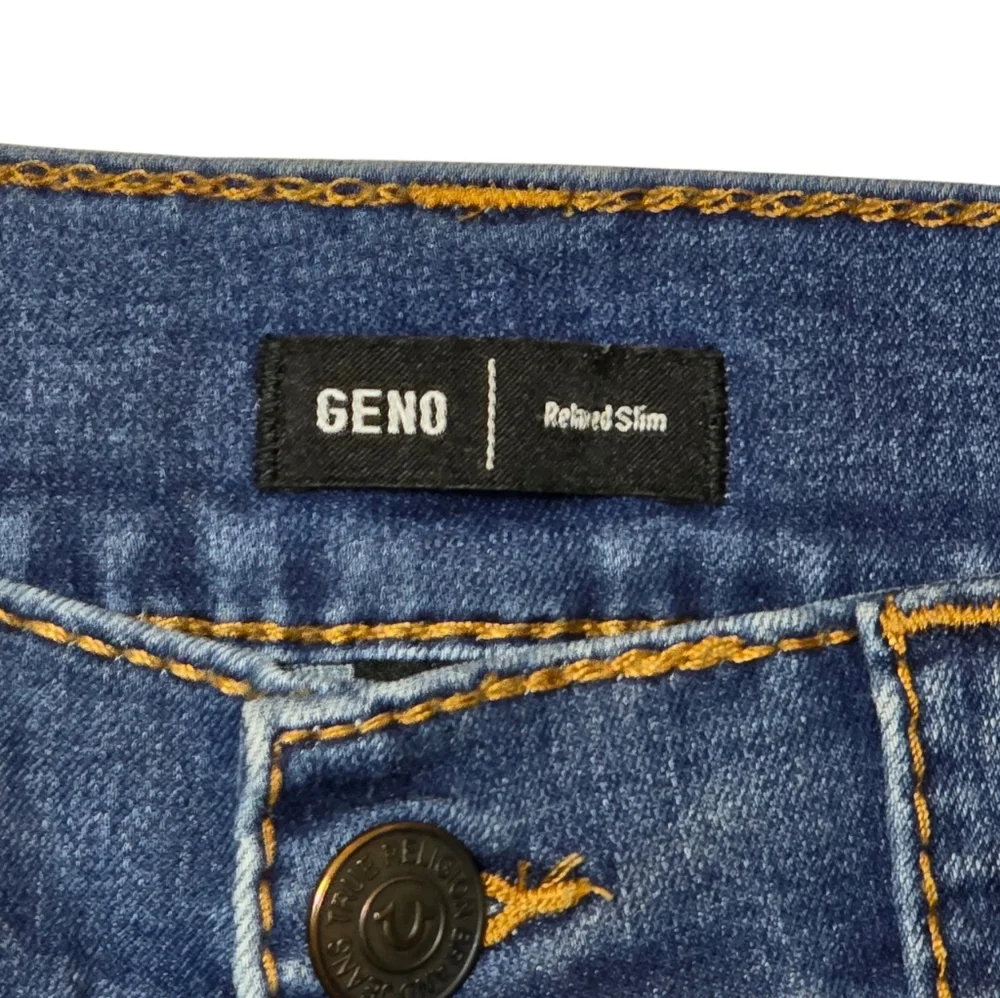 True Religion Men's Geno Relaxed Slim Fit Denim Jeans Stretch 36x34